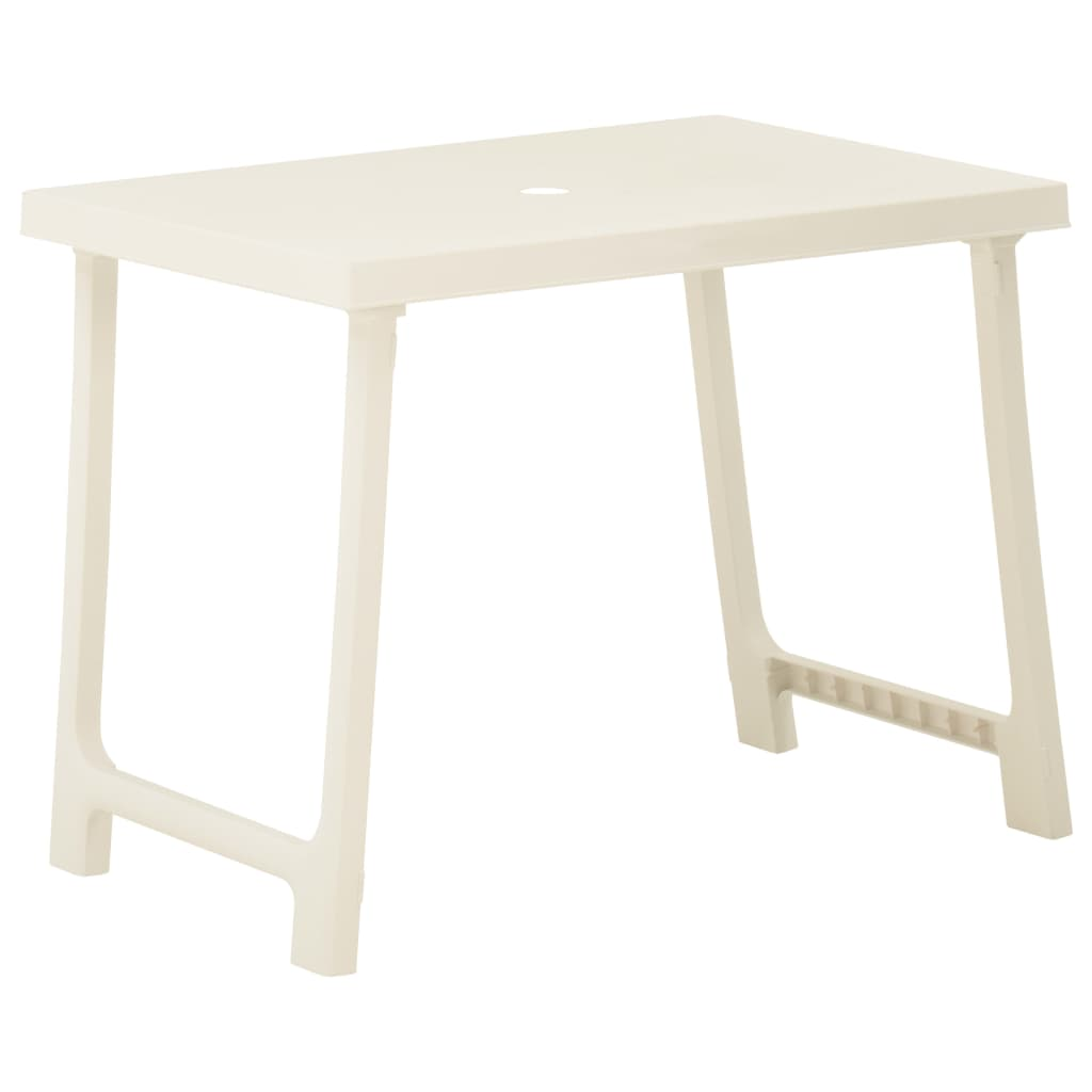 vidaXL 3 Piece Folding Bistro Set Plastic White