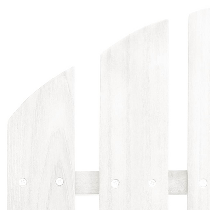 vidaXL Patio Adirondack Chair with Ottoman&Table Solid Fir Wood White