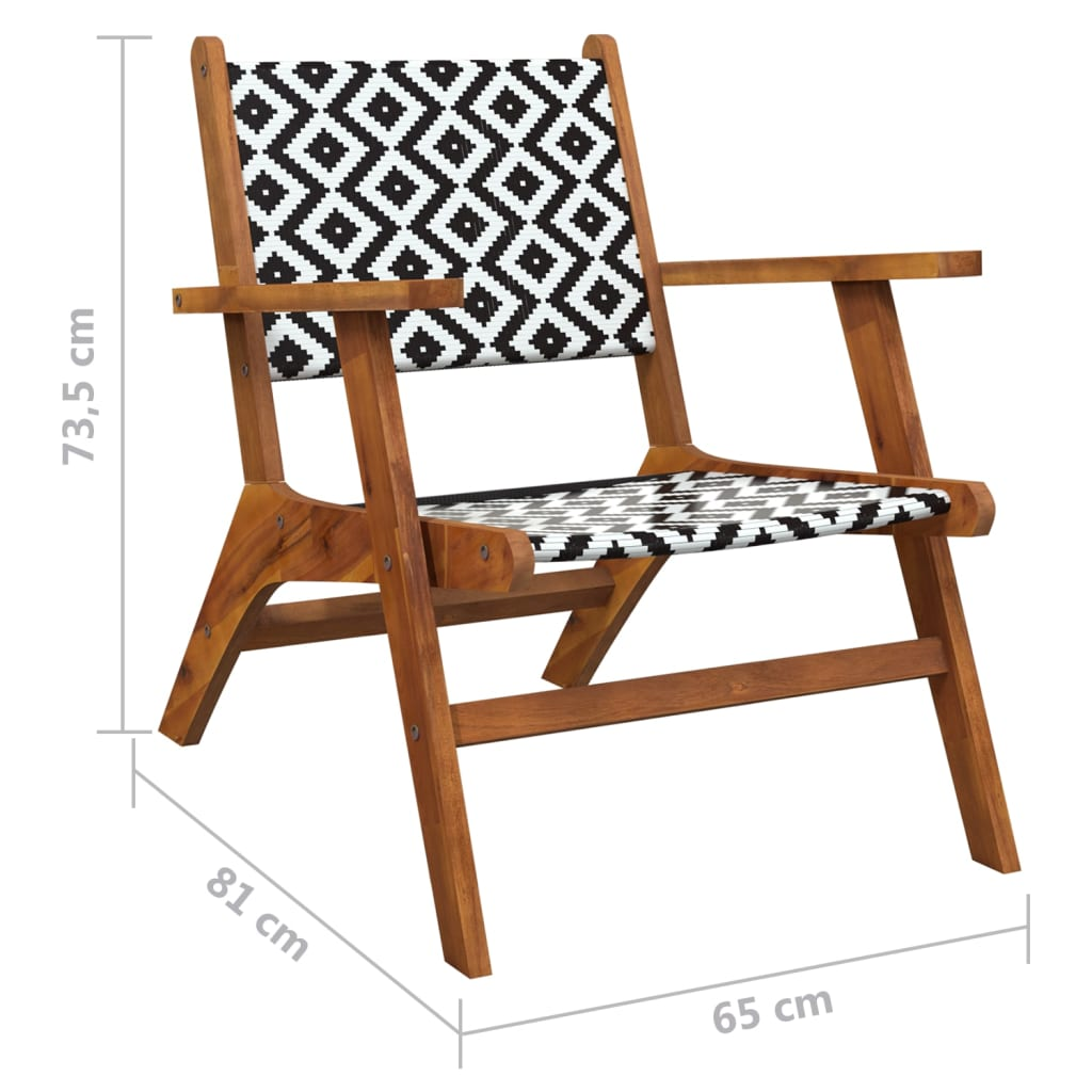 vidaXL Patio Chairs 2 pcs Solid Acacia Wood