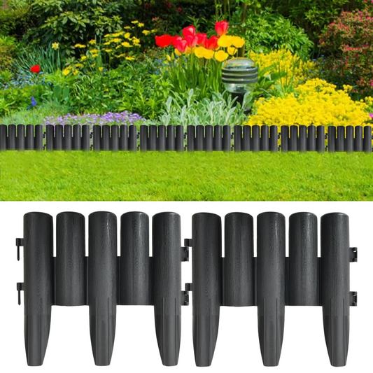 vidaXL Lawn Edgings 36 pcs Anthracite 389.8" Polypropylene