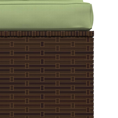 vidaXL 4 Seater Sofa with Cushions Brown Poly Rattan