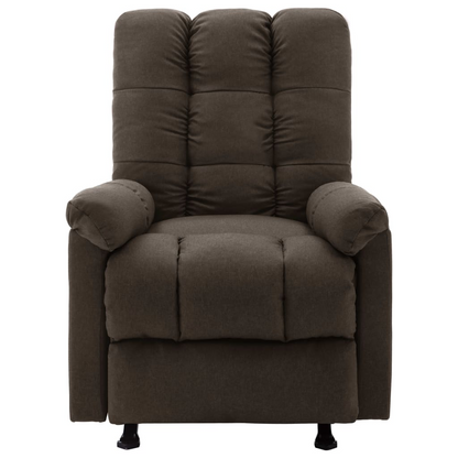 vidaXL Recliner Dark Brown Fabric