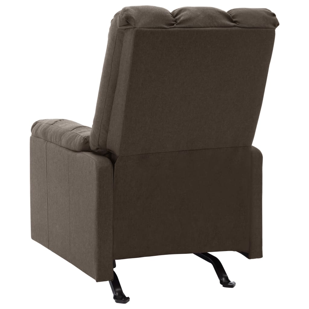 vidaXL Recliner Dark Brown Fabric