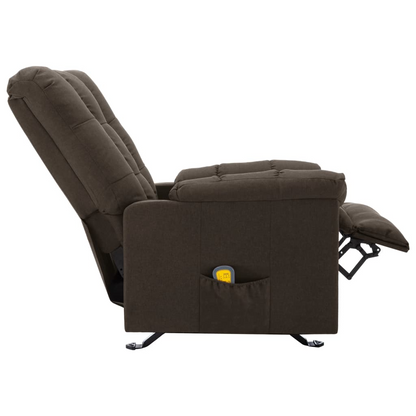 vidaXL Recliner Dark Brown Fabric