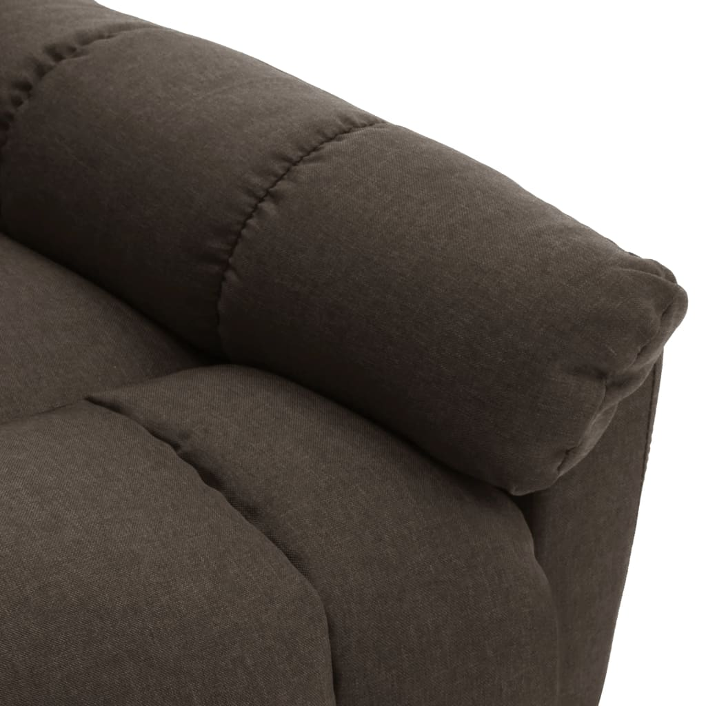 vidaXL Recliner Dark Brown Fabric