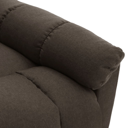 vidaXL Recliner Dark Brown Fabric