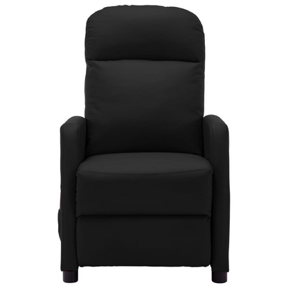 vidaXL Massage Reclining Chair Black Faux Leather