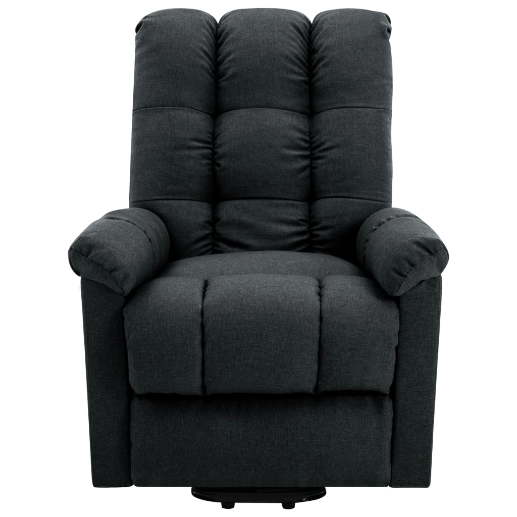 vidaXL Power Lift Massage Recliner Dark Gray Fabric