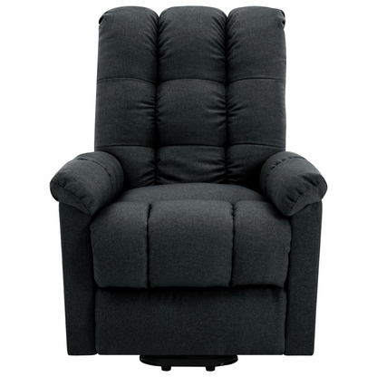 vidaXL Power Lift Massage Recliner Dark Gray Fabric