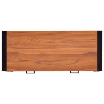 vidaXL Desk with 2 Drawers 39.4"x15.7"x29.5" Teak Wood