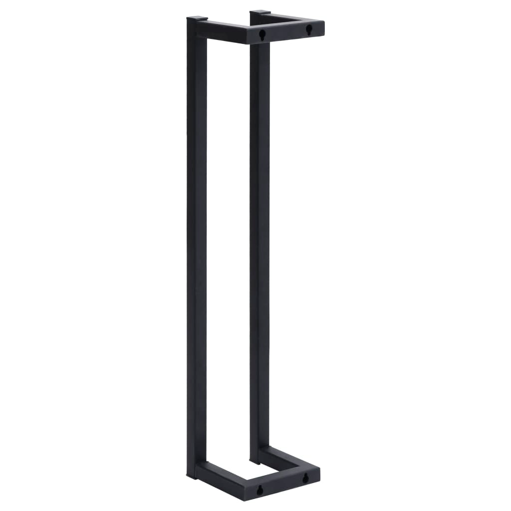 vidaXL Towel Rack Black 5"x5"x23.6" Iron
