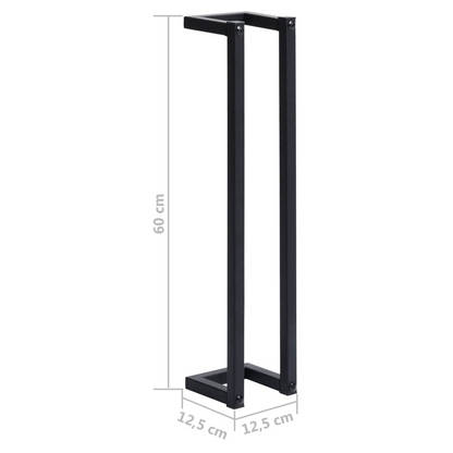vidaXL Towel Rack Black 5"x5"x23.6" Iron