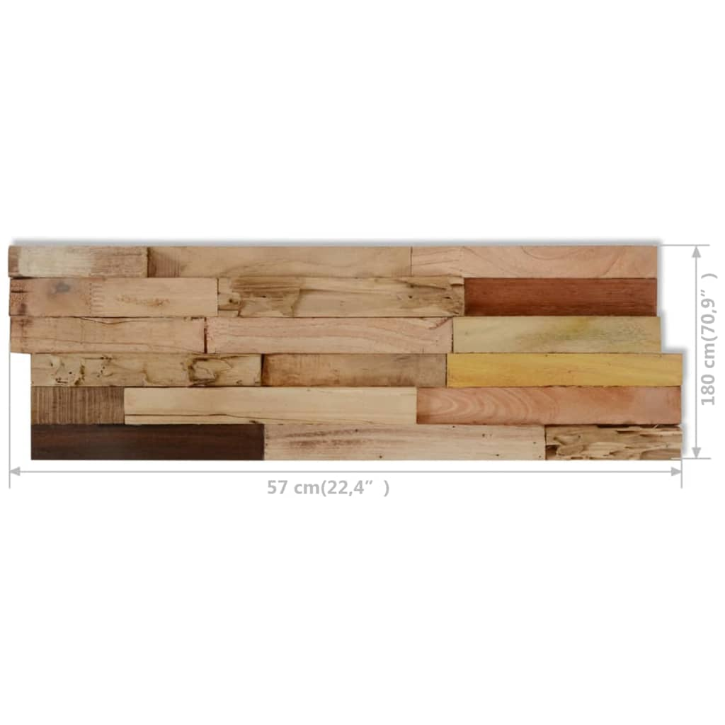 vidaXL Wall Cladding Panels 10 pcs 11.1 ft² Recycled Teak Wood