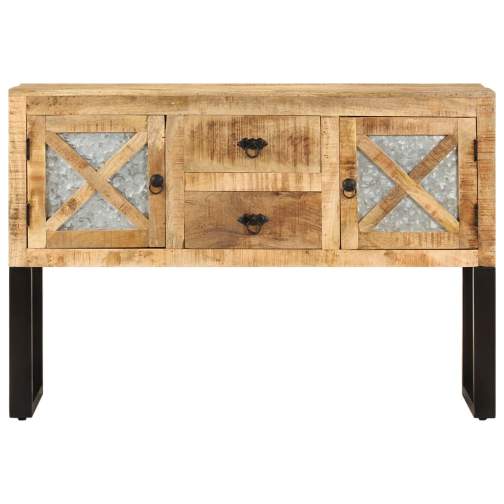 vidaXL Sideboard 43.3"x11.8"x29.1" Rough Mango Wood