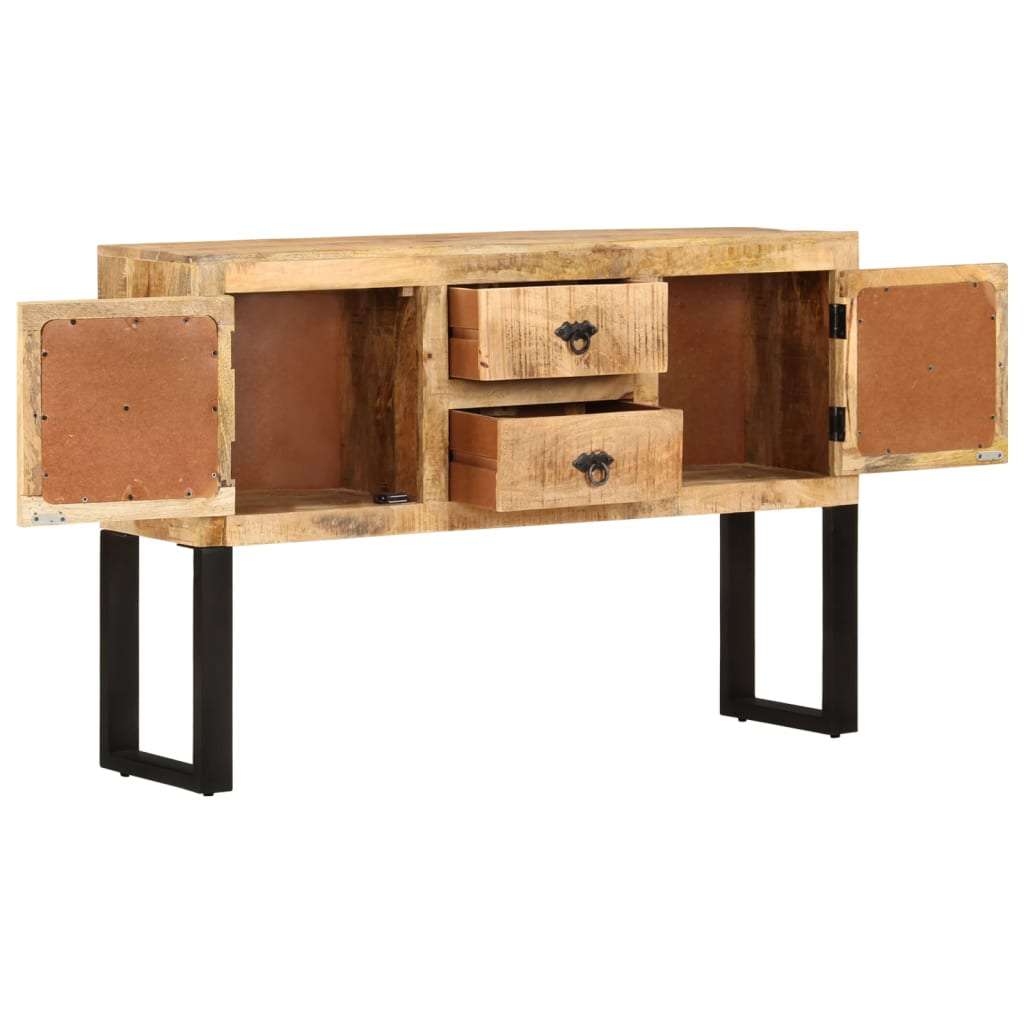 vidaXL Sideboard 43.3"x11.8"x29.1" Rough Mango Wood
