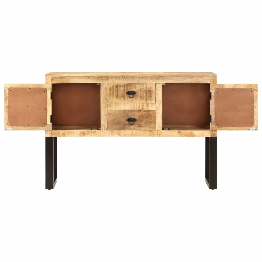 vidaXL Sideboard 43.3"x11.8"x29.1" Rough Mango Wood