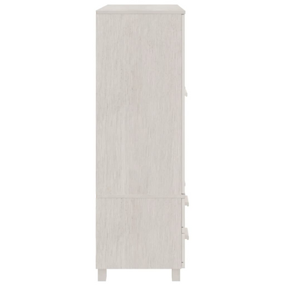 vidaXL Wardrobe HAMAR White 39"x17.7"x53.9" Solid Wood Pine
