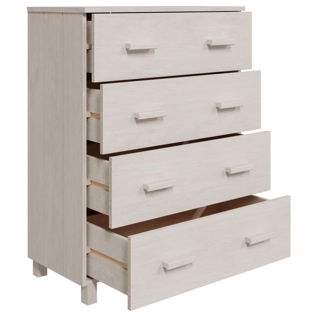 vidaXL Sideboard HAMAR White 31.1"x15.7"x40.7" Solid Wood Pine
