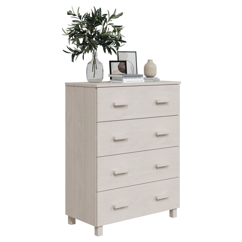 vidaXL Sideboard HAMAR White 31.1"x15.7"x40.7" Solid Wood Pine