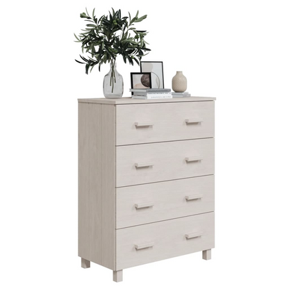 vidaXL Sideboard HAMAR White 31.1"x15.7"x40.7" Solid Wood Pine