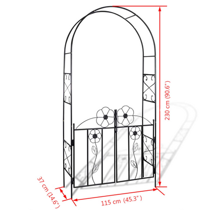 vidaXL Garden Arch Door