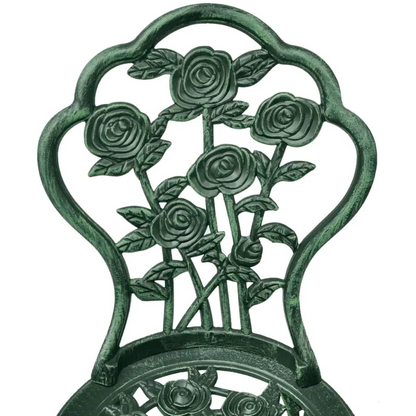 vidaXL 3 Piece Bistro Set Cast Aluminum Green