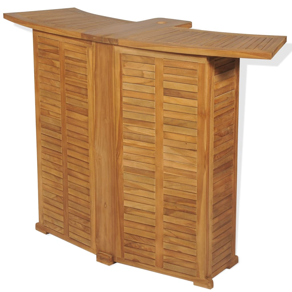 vidaXL Folding Bar Table 61"x20.9"x41.3" Solid Teak Wood