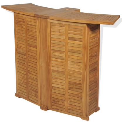 vidaXL Folding Bar Table 61"x20.9"x41.3" Solid Teak Wood