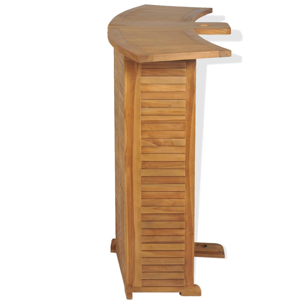 vidaXL Folding Bar Table 61"x20.9"x41.3" Solid Teak Wood
