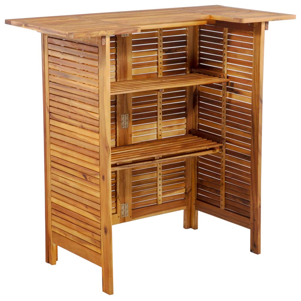vidaXL Bar Table 43.3"x19.7"x41.3" Solid Acacia Wood
