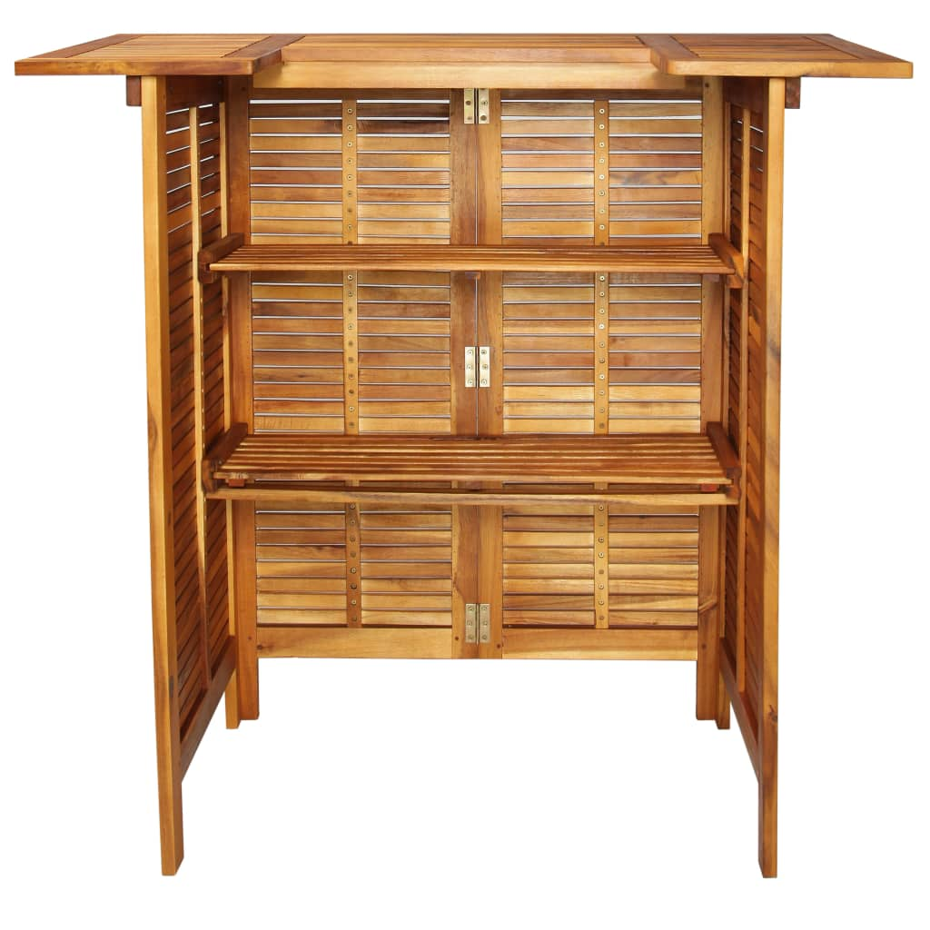 vidaXL Bar Table 43.3"x19.7"x41.3" Solid Acacia Wood