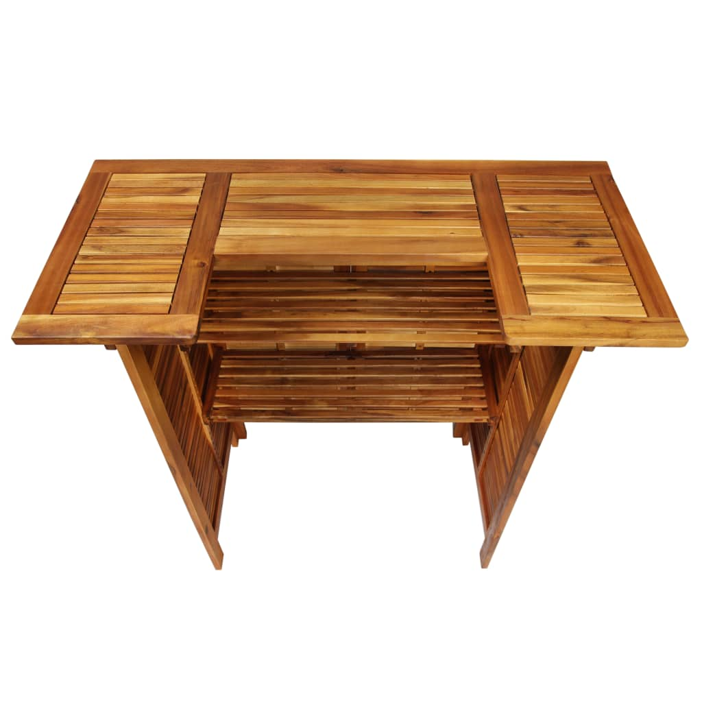 vidaXL Bar Table 43.3"x19.7"x41.3" Solid Acacia Wood