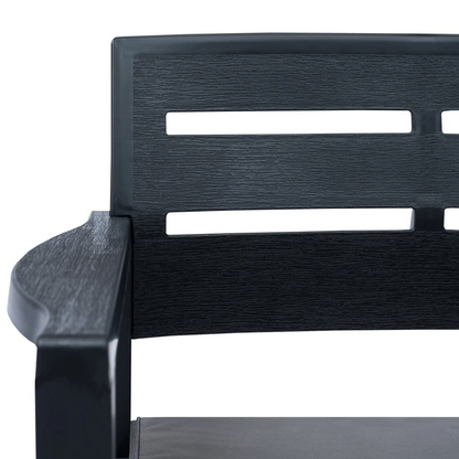 vidaXL 3 Piece Patio Lounge Set Plastic Anthracite