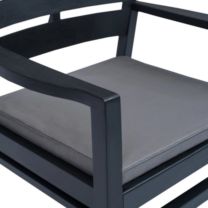 vidaXL 3 Piece Patio Lounge Set Plastic Anthracite