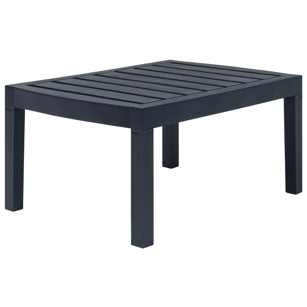 vidaXL 3 Piece Patio Lounge Set Plastic Anthracite