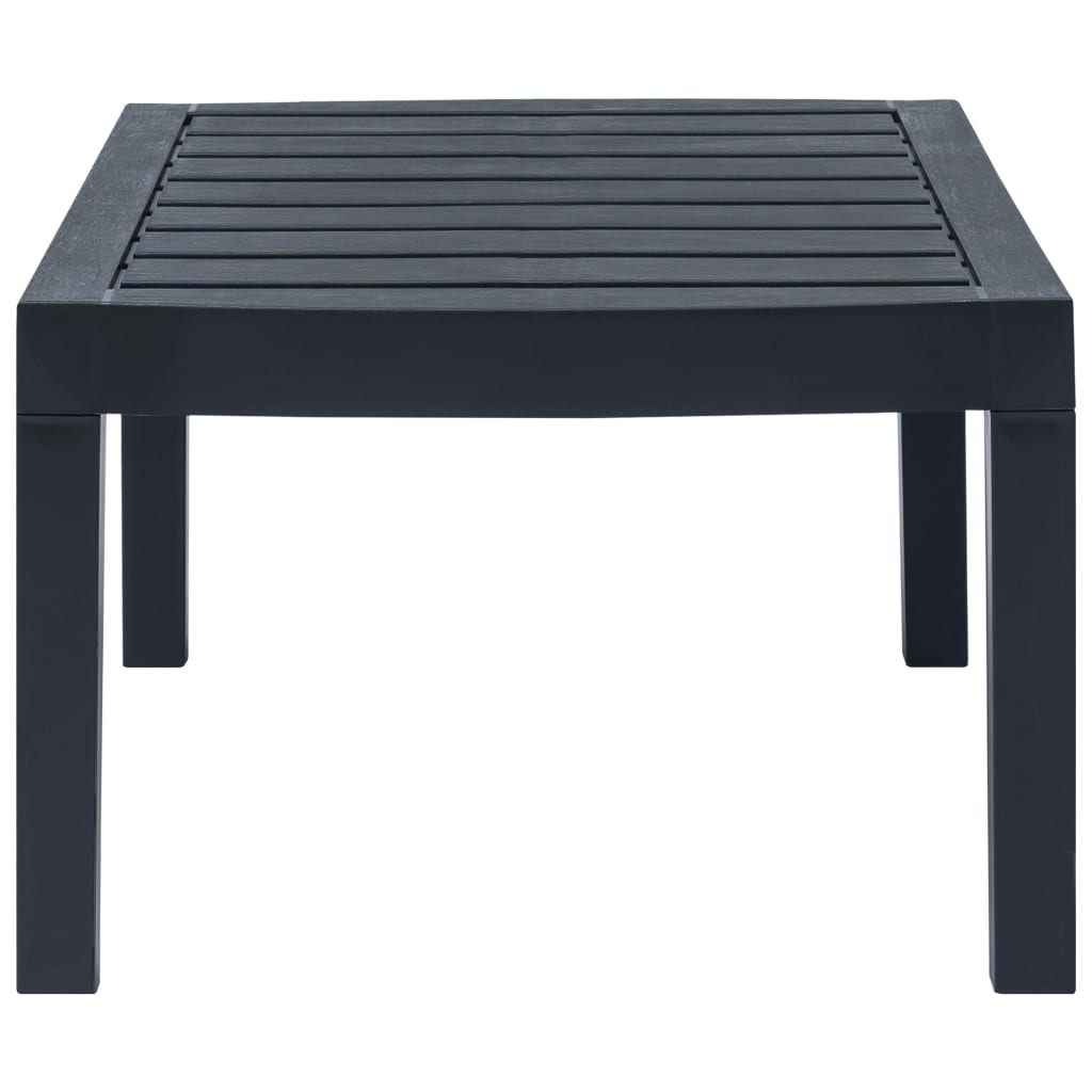 vidaXL 3 Piece Patio Lounge Set Plastic Anthracite
