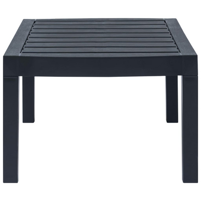 vidaXL 3 Piece Patio Lounge Set Plastic Anthracite