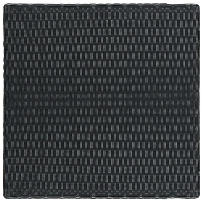 vidaXL Patio Bar Table Black 23.8"x23.8"x43.5" Poly Rattan