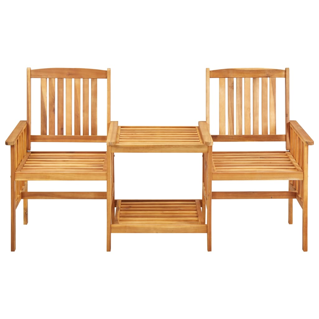vidaXL Patio Chairs with Tea Table 62.6"x24"x36.2" Solid Acacia Wood