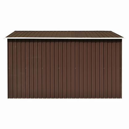 vidaXL Garden Shed 101.2"x117.3"x70.1" Metal Brown