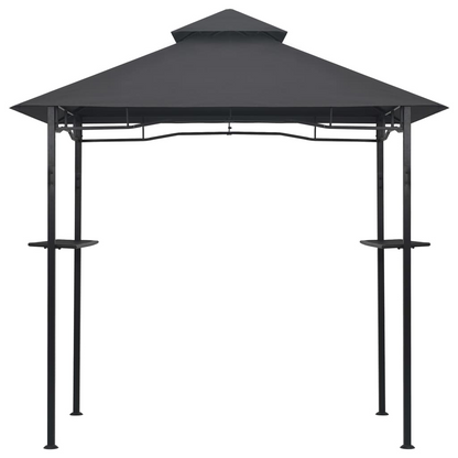 vidaXL BBQ Gazebo 7.9'x4.9'x8.4' Anthracite Steel