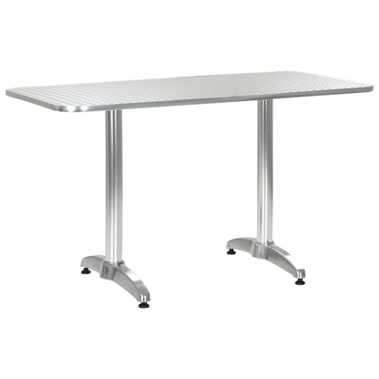vidaXL 5 Piece Patio Dining Set Aluminum Silver