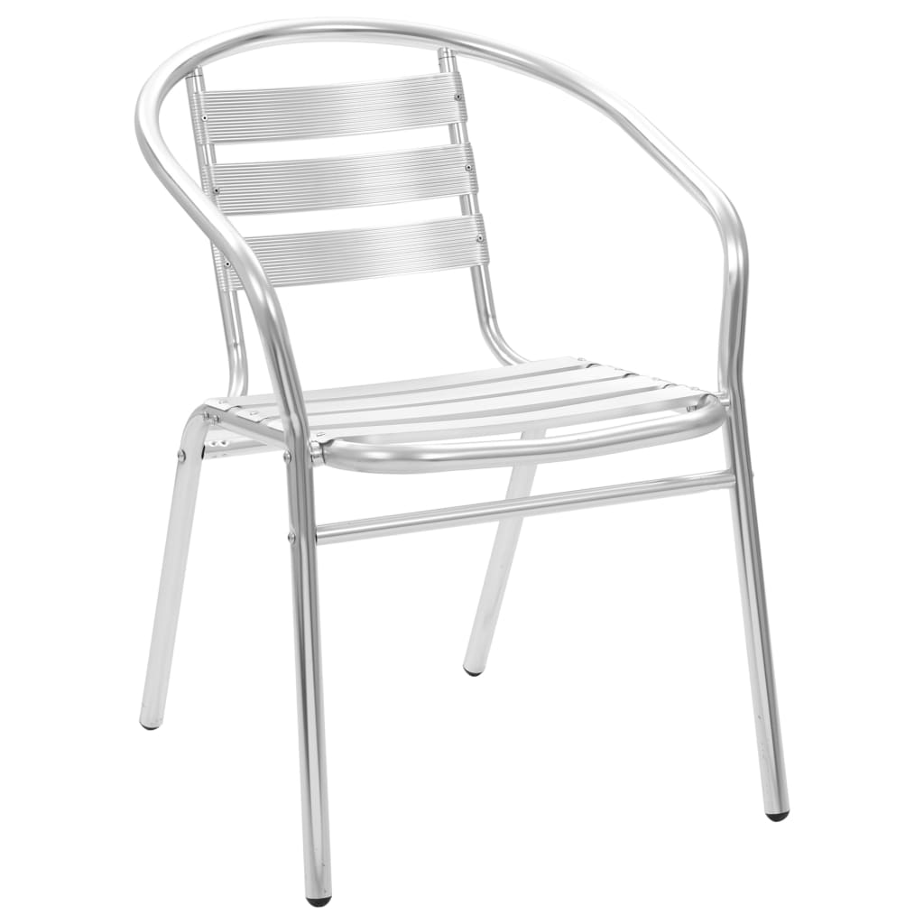 vidaXL 5 Piece Patio Dining Set Aluminum Silver
