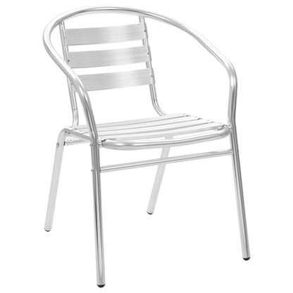 vidaXL 5 Piece Patio Dining Set Aluminum Silver