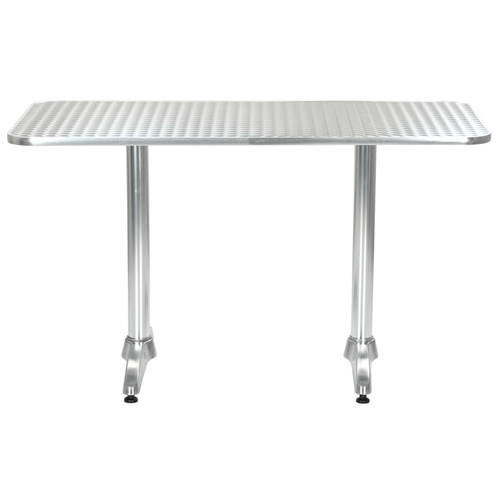 vidaXL 5 Piece Patio Dining Set Aluminum Silver