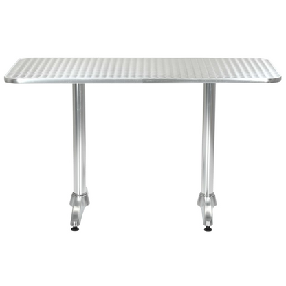 vidaXL 5 Piece Patio Dining Set Aluminum Silver