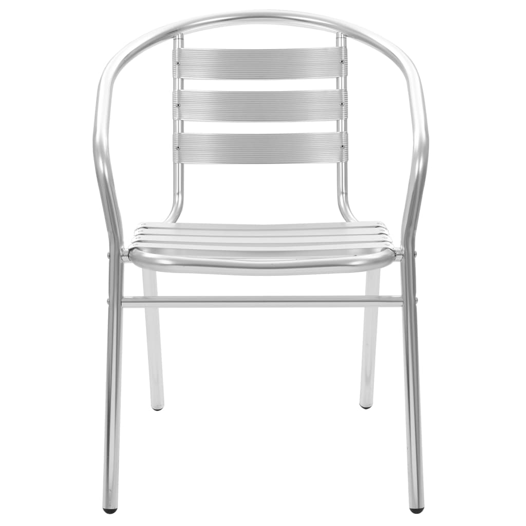 vidaXL 5 Piece Patio Dining Set Aluminum Silver