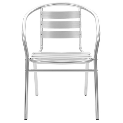 vidaXL 5 Piece Patio Dining Set Aluminum Silver