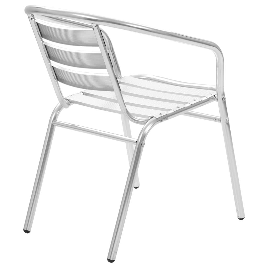 vidaXL 5 Piece Patio Dining Set Aluminum Silver