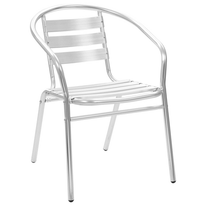 vidaXL 5 Piece Patio Dining Set Aluminum Silver
